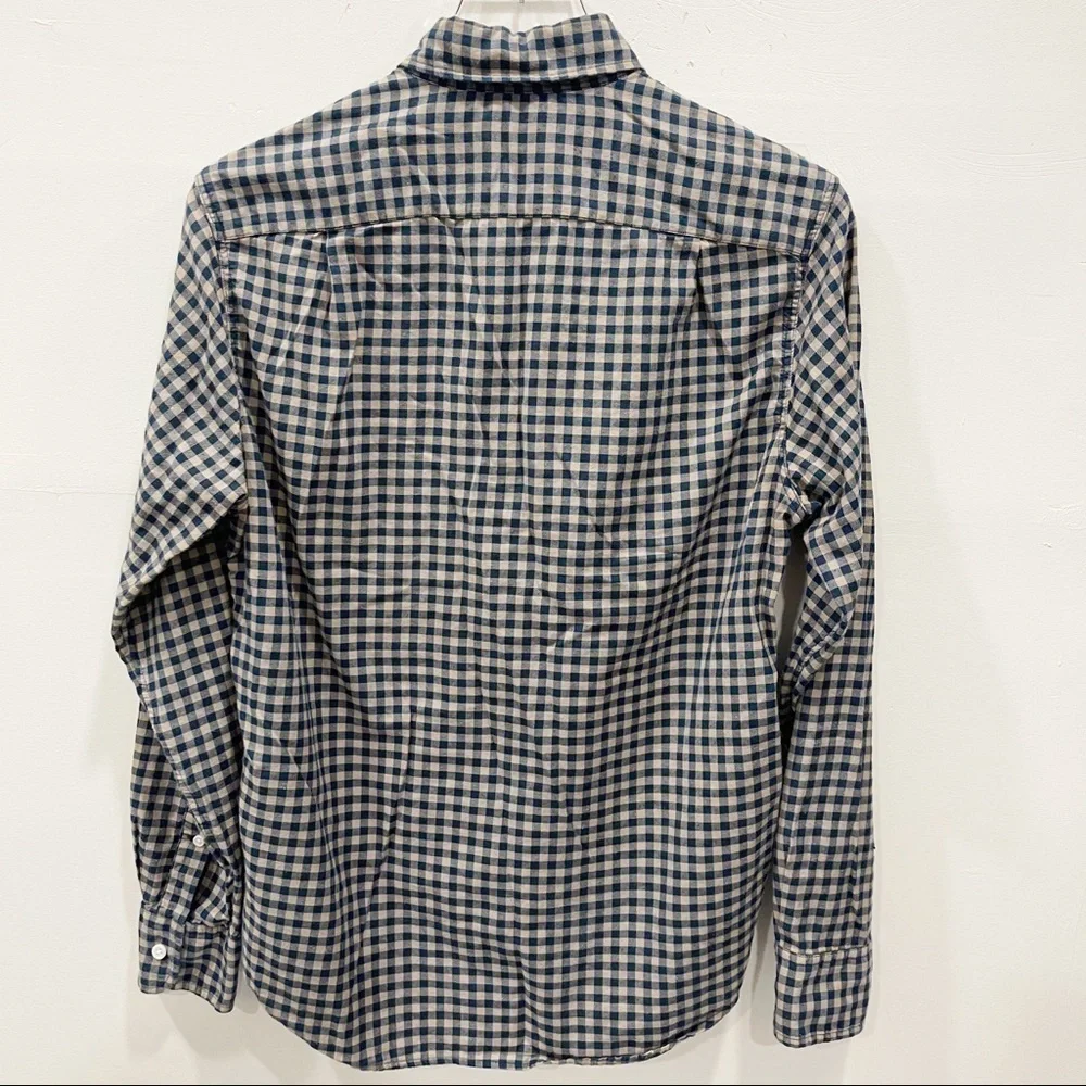 J. Crew Slim Long Sleeve Cotton Check Shirt Button Up